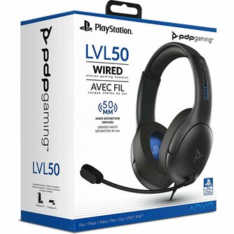 Casque Gaming filaire PDP LVL50 Noir pour PS4/PS5