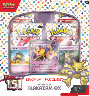 Pok&eacute;mon JCC - Ecarlate et Violet 151 Coffret Alakazam-ex EV3.5