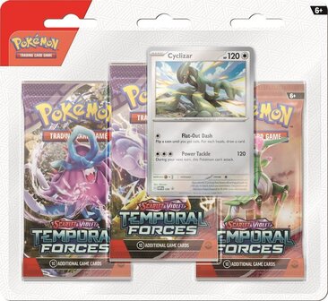 Pok&eacute;mon JCC - &Eacute;carlate et Violet - Pack Blister de 3 Boosters EV05 (1 Booster al&eacute;atoire) - Forces Temporelles FR