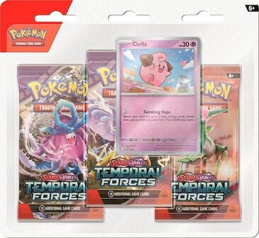 Pok&eacute;mon JCC - &Eacute;carlate et Violet - Pack Blister de 3 Boosters EV05 (1 Booster al&eacute;atoire) - Forces Temporelles FR