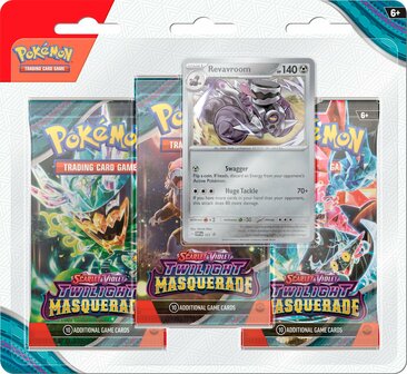 Pok&eacute;mon JCC - &Eacute;carlate et Violet - Pack Blister de 3 Boosters EV06 (1 Booster al&eacute;atoire) - Mascarade Cr&eacute;pusculaire