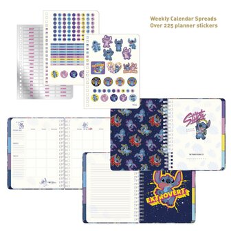 STITCH - Agenda Hebdomadaire Non Dat&eacute; + Intercalaires + Stickers