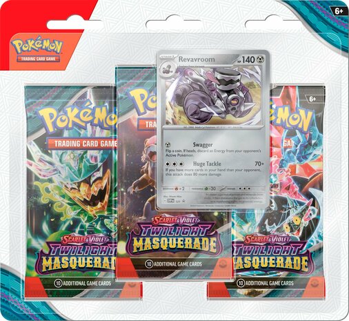 Pokémon JCC - Écarlate et Violet - Pack Blister de 3 Boosters EV06 (1 Booster aléatoire) - Mascarade Crépusculaire