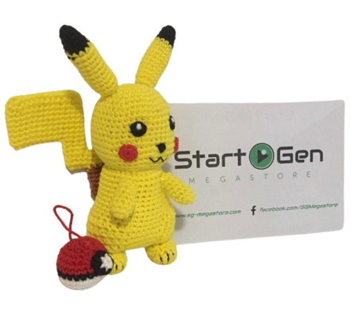 Figurine Amigurumi - Pokémon - Pikachu avec Pokeball